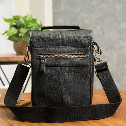 Cyflymder Quality Leather Male Casual Design Shoulder Messenger bag Cowhide Fashion Cross-body Bag 8" Tablet Tote Mochila Satchel