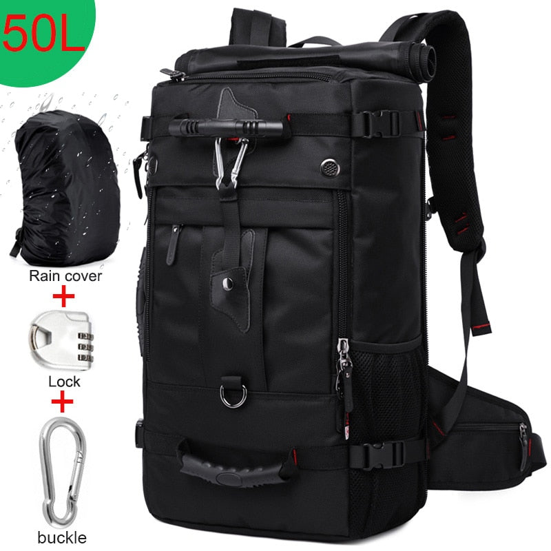 Realaiot 50L Waterproof Travel Backpack Men Women Multifunction 17.3 Laptop Backpacks Male outdoor Luggage Bag mochilas Best quality