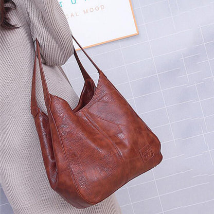 Realaiot Women Bag Designers PU Leather Handbags Women Shoulder Bags Female Luxury Top-handle Bags Fashion Brand Handbag Shopping Packets  Large Capacity