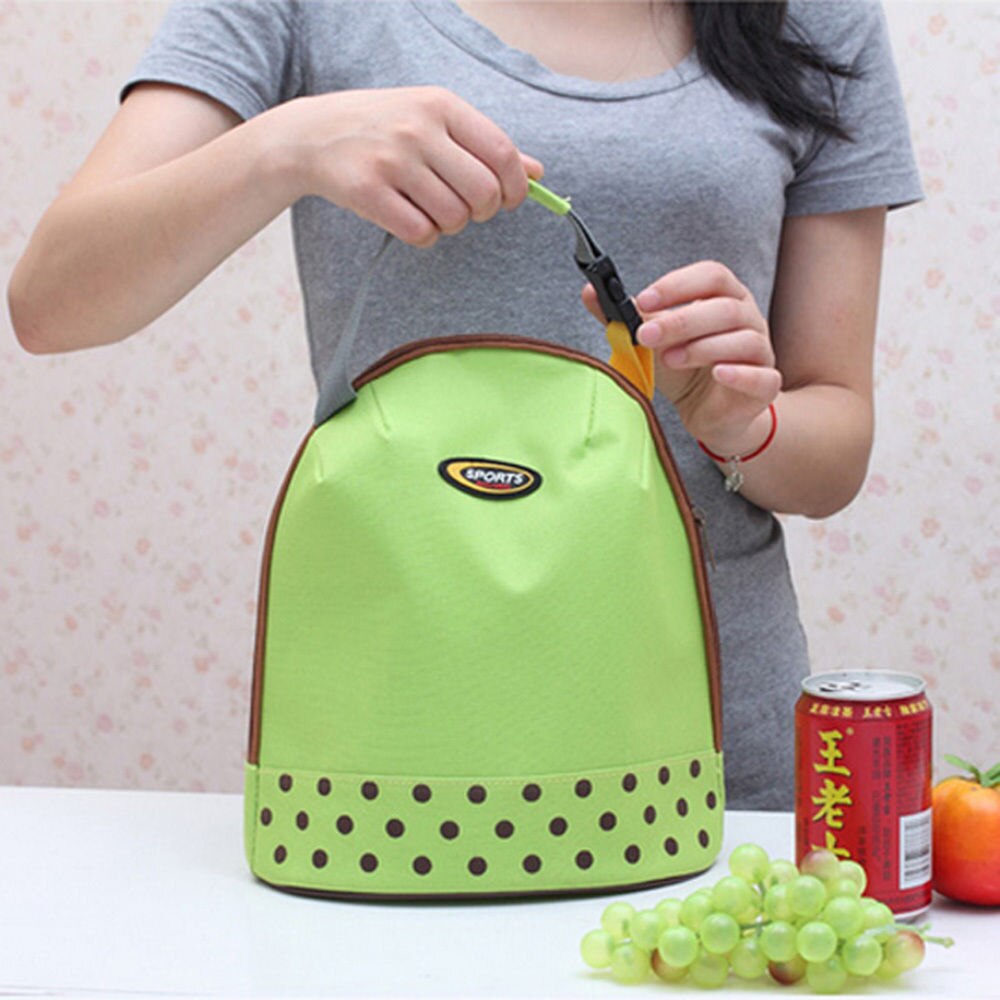 Cyflymder Portable Travel Picnic Oxford Tote Bag Organizer Insulated Thermal Carry Bag Bento Food Drinks Holder Lunch Bag