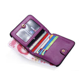 Realaiot Fashion Split Leather Women Wallets Mini Purse Lady Small Leather Wallet with Coin Pocket