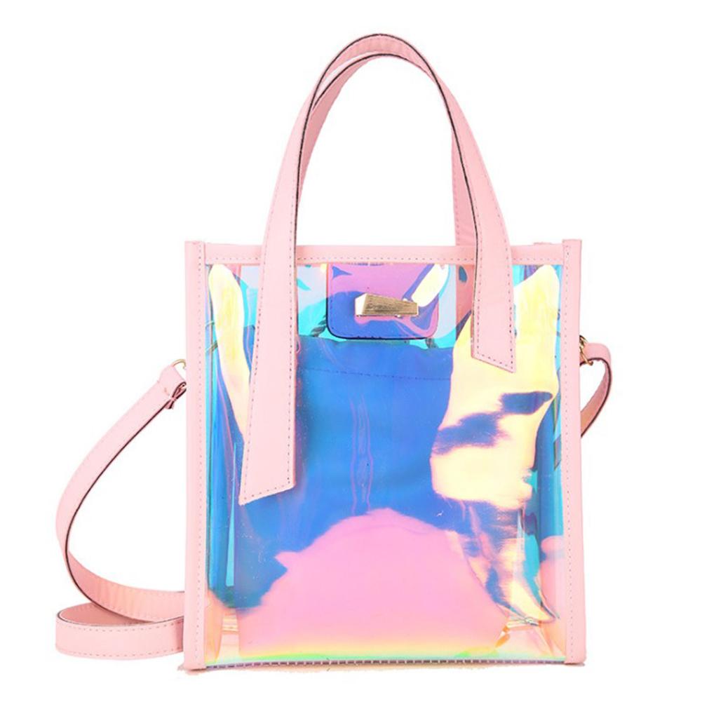 Cyflymder Luxury Band Women PVC Shoulder Bag Fashion Transparent Clear Handbag Messenger Bags Jelly Candy Color Crossbody Bag Tote Purse