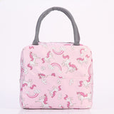 Realaiot Flamingo Insulated Oxford Aluminum Foil Portable Lunchbag Woman Men Travel Picnic Lunch Box With Pocket Thermal Lunch Bag