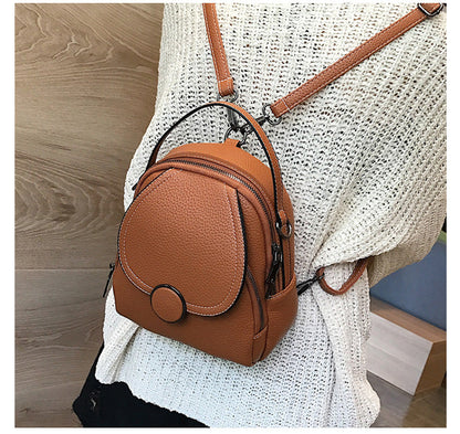 Realaiot Backpack Women New Designer Fashion Leather Backpack Mini Soft Touch Multi-Function Small Backpack Female Ladies Shoulder Bag Girl Purse