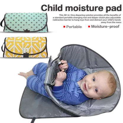 Realaiot 3-in-1 Baby Changing Pads Multifunctional Portable Infant Baby Foldable Urine Mat Waterproof Nappy Bag Diaper Cover Mat Travel