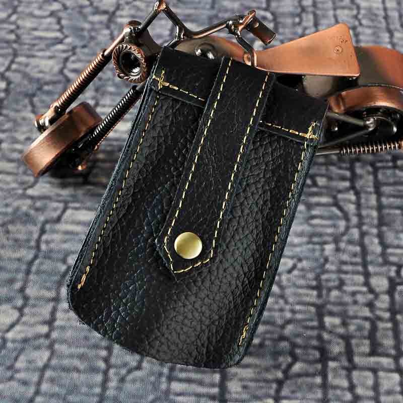 Cyflymder Original Genuine Leather Men Quality Fashion Car Remote Case Key Ring Case Holder Chain Designer Key Package Bag