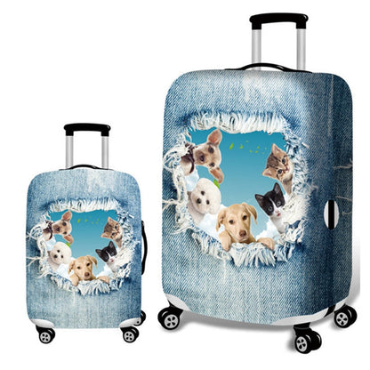 Realaiot Animal Pattern  Travel luggage Suitcase Protective Cover Trolley luggage Bag Cover Men Women Thick Elastic Case For Suitcase