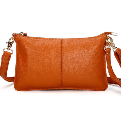 Realaiot Women Genuine Leather Day Clutches Candy Color Shoulder Bags Women's Fashion Crossbody Bags Small Clutch Bags