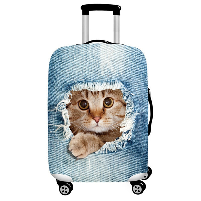 Realaiot Animal Pattern  Travel luggage Suitcase Protective Cover Trolley luggage Bag Cover Men Women Thick Elastic Case For Suitcase