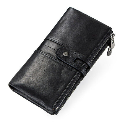 Cyflymder Long Wallet Women Genuine Leather Clutch Wallets Brand Design Hign Quality Fashion Card Holder Zipper Coin Purse With Phone Bags