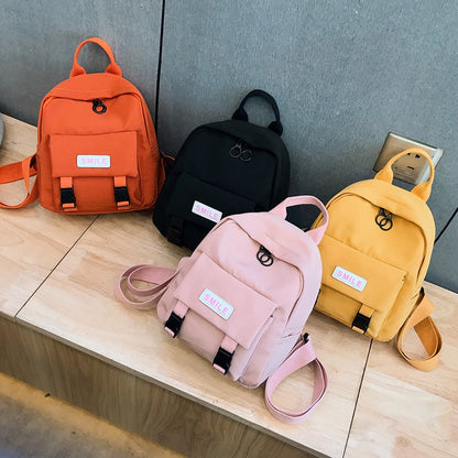 Realaiot Backpack New Trend Women Backpack Wild Fashion Shoulder Bag Small Canvas Teen Girl School bag Mochilas Female