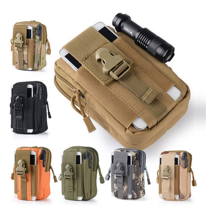 Cyflymder Military Molle Pouch Waist Bag Camo Waterproof Nylon Multifunction Casual Men Fanny Waist Pack Male Small Bag Mobile Phone Case