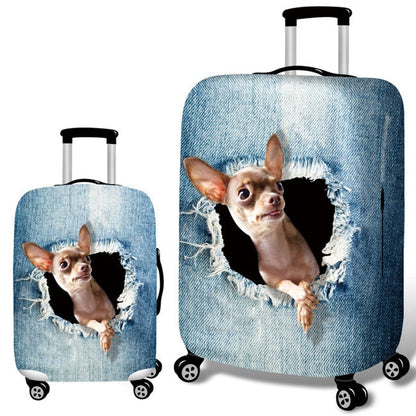 Realaiot Animal Pattern  Travel luggage Suitcase Protective Cover Trolley luggage Bag Cover Men Women Thick Elastic Case For Suitcase