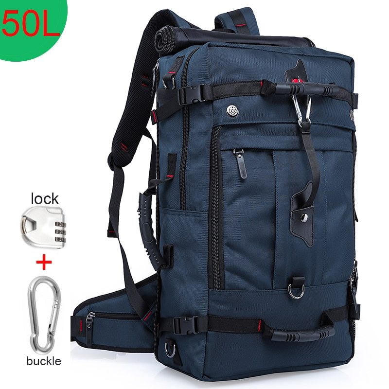 Realaiot 50L Waterproof Travel Backpack Men Women Multifunction 17.3 Laptop Backpacks Male outdoor Luggage Bag mochilas Best quality