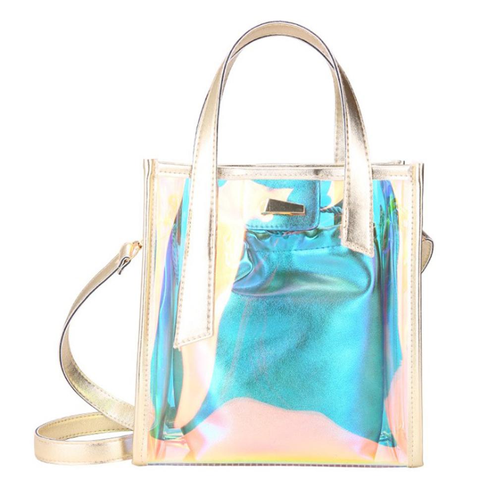 Cyflymder Luxury Band Women PVC Shoulder Bag Fashion Transparent Clear Handbag Messenger Bags Jelly Candy Color Crossbody Bag Tote Purse