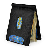 Cyflymder Male Genuine Leather Design Fashion Slim Wallet Front Pocket Money Clip Mini Purse For Men