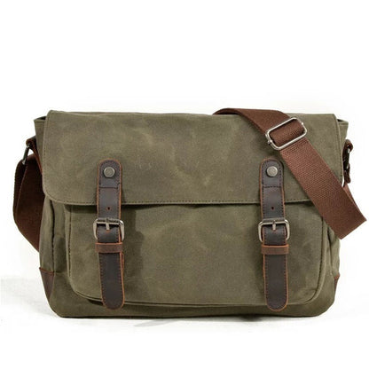 Cyflymder Military Vintage Canvas Leather Crossbody Bag Men Shoulder Bags Waterproof Travel Satchel New Casual Male Messenger Bags