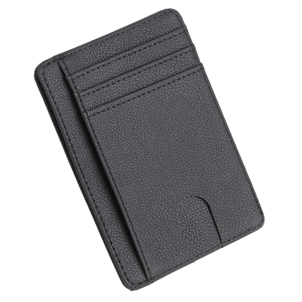 Realaiot Slim RFID Blocking Leather Wallet Credit ID Card Holder Purse Money Case for Men Women Fashion Bag 11.5x8x0.5cm