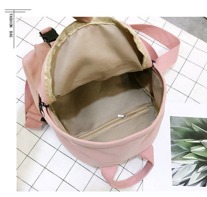 Realaiot Backpack New Trend Women Backpack Wild Fashion Shoulder Bag Small Canvas Teen Girl School bag Mochilas Female