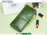 Cyflymder Long Wallet Women Genuine Leather Clutch Wallets Brand Design Hign Quality Fashion Card Holder Zipper Coin Purse With Phone Bags