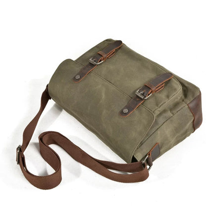 Cyflymder Military Vintage Canvas Leather Crossbody Bag Men Shoulder Bags Waterproof Travel Satchel New Casual Male Messenger Bags