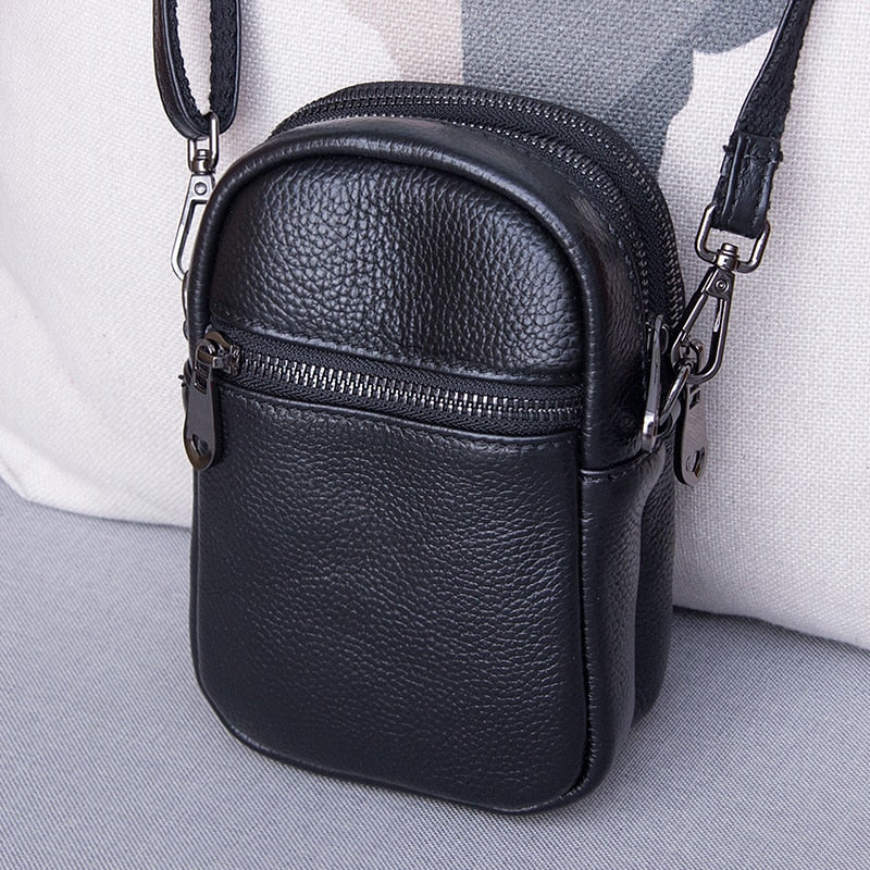 Cyflymder New Arrival Mini Crossbody Bag Purse Genuine Leather Phone Pouch Women Messenger Bags Fashion Designer Shoulder Bags for women