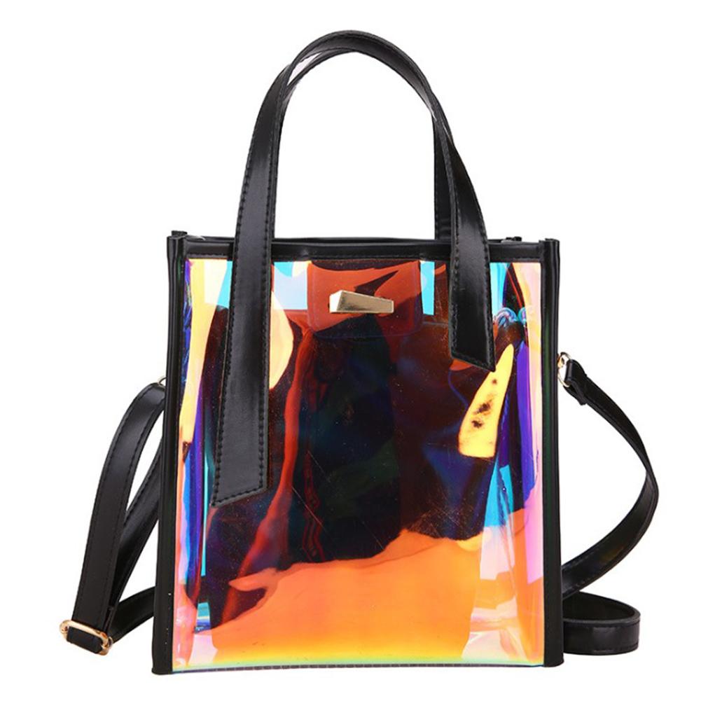 Cyflymder Luxury Band Women PVC Shoulder Bag Fashion Transparent Clear Handbag Messenger Bags Jelly Candy Color Crossbody Bag Tote Purse