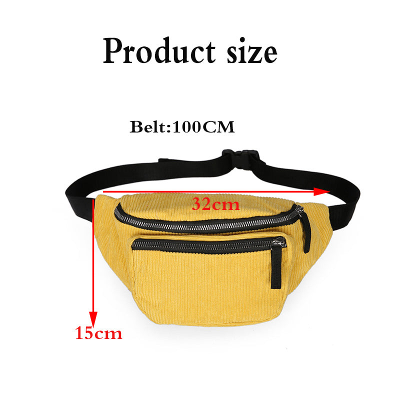 Realaiot Canvas Waist Bag Unisex Zipper Chest Bag Street Sport Casuale Fanny Pack Girl Boy Waist Belt Bags Fashion Phone Waist Pack