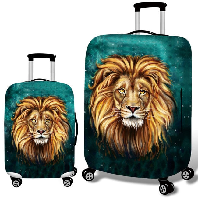 Realaiot Animal Pattern  Travel luggage Suitcase Protective Cover Trolley luggage Bag Cover Men Women Thick Elastic Case For Suitcase