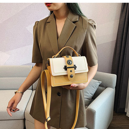 Realaiot Elegant Female Casual Tote Bag Fashion New High Quality PU Leather Women's Designer Handbag Rivet Shoulder Messenger bag