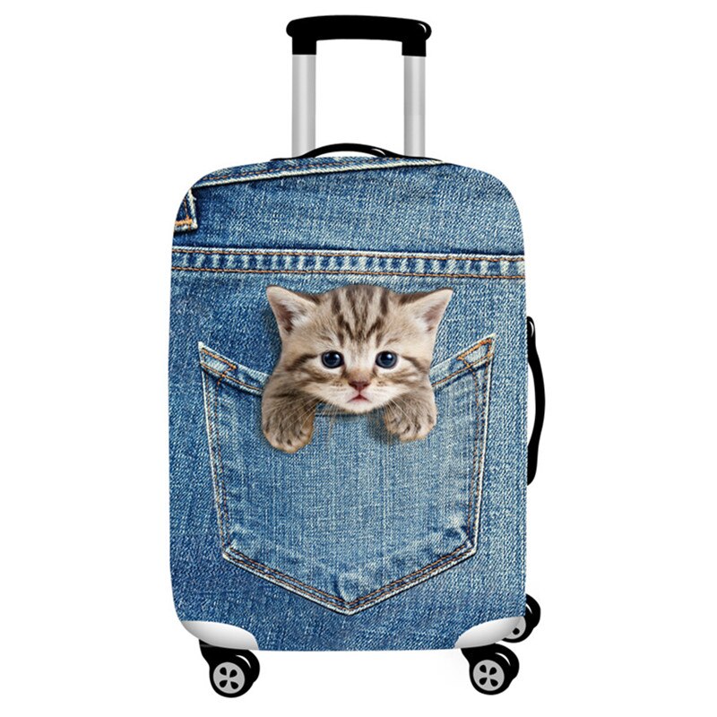 Realaiot Animal Pattern  Travel luggage Suitcase Protective Cover Trolley luggage Bag Cover Men Women Thick Elastic Case For Suitcase