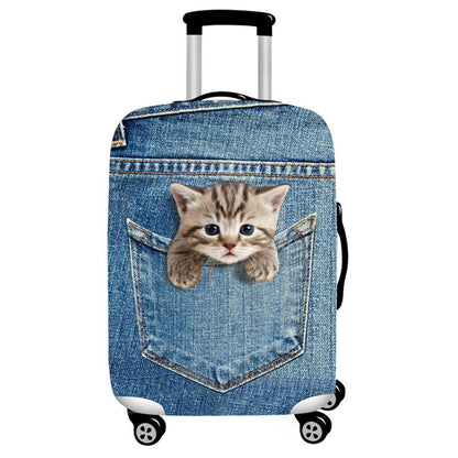 Realaiot Animal Pattern  Travel luggage Suitcase Protective Cover Trolley luggage Bag Cover Men Women Thick Elastic Case For Suitcase