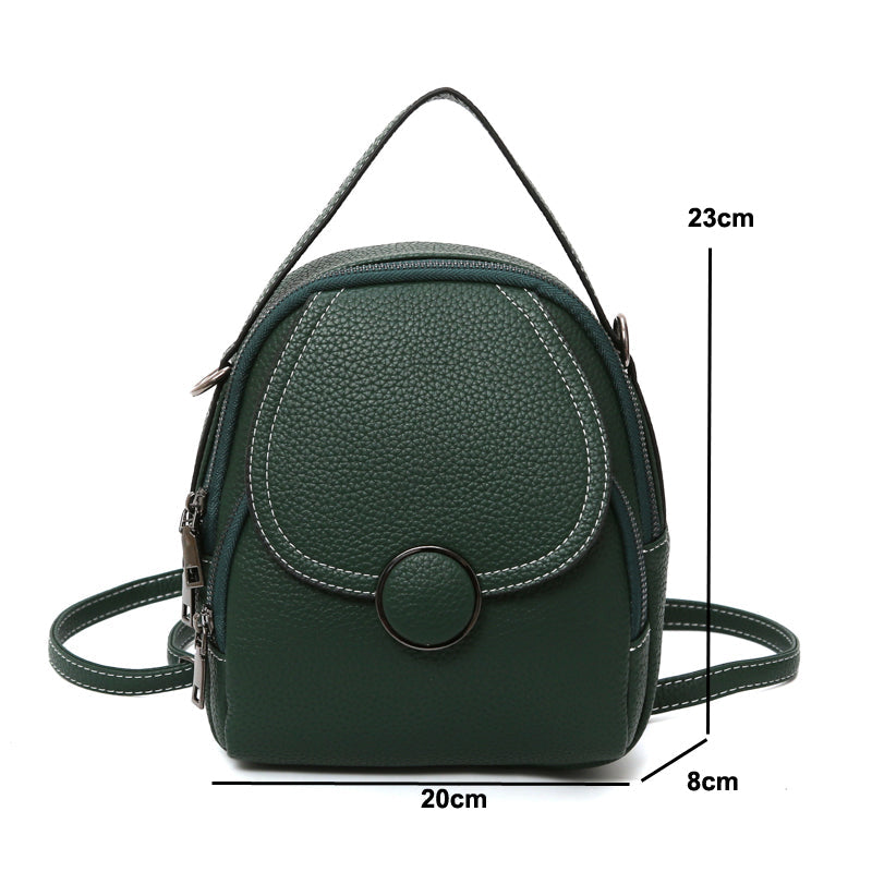 Realaiot Backpack Women New Designer Fashion Leather Backpack Mini Soft Touch Multi-Function Small Backpack Female Ladies Shoulder Bag Girl Purse