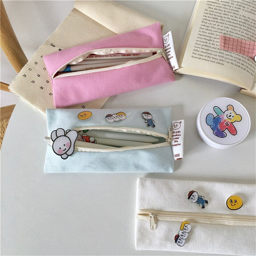 Cyflymder Pencil Cases Japanese Pencil Bags Organizer Pens Case Stationery For School Cute Case Office Items School Supplies Pensil Case