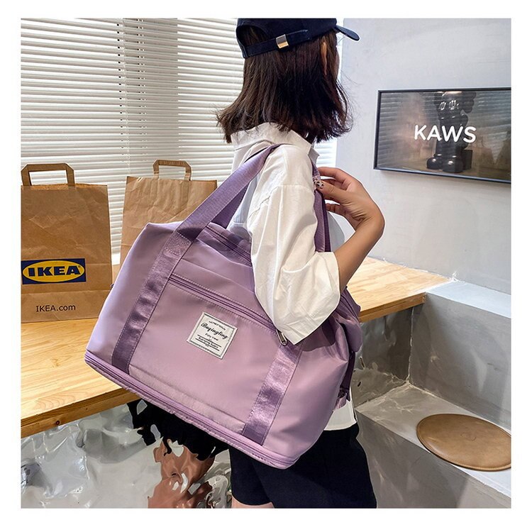 Realaiot Fashion Large Travel Cabin Tote Bag Handbag Nylon Waterproof Shoulder Women Weekend Gym Female