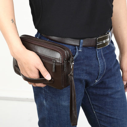 Cyflymder Men's Clutch Bags for men Genuine Leather Handbag Male Long Money Wallets Mobile Phone Pouch man Party Clutch Coin Purse