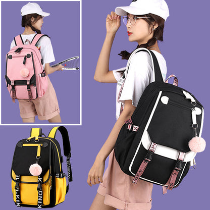 Realaiot Shoulder Bag Women girls School Backpacks Anti Theft USB Charge Backpack Waterproof Bagpack School Bags Teenage Travel Bag