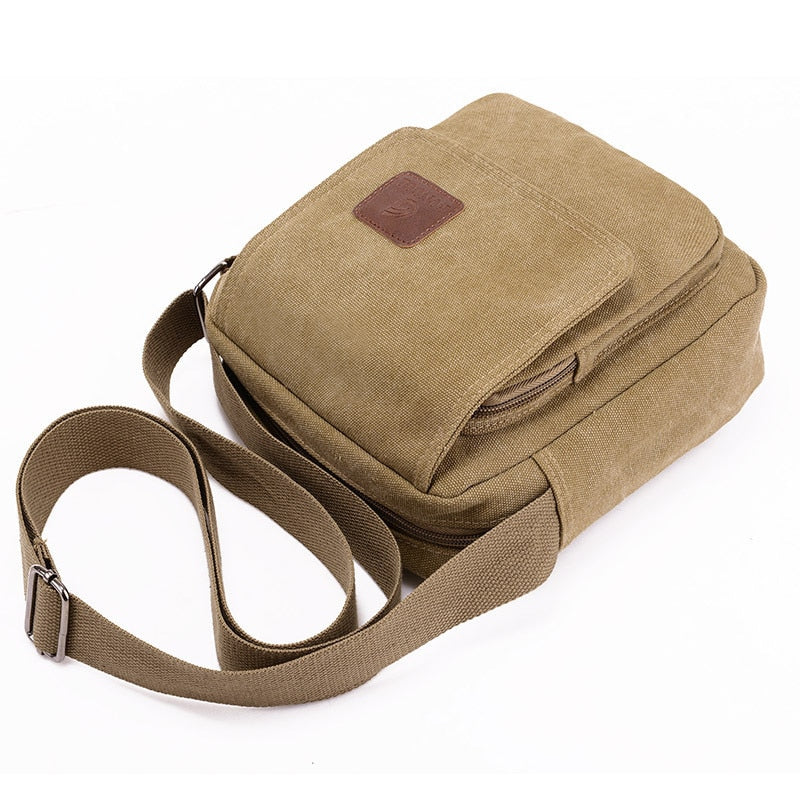 Realaiot Tactical Military Canvas Bag Mens Bags Outdoor Vintage Small Bag Crossbody Sling Army Bags Hiking Sport Fashion Shoulder Bag