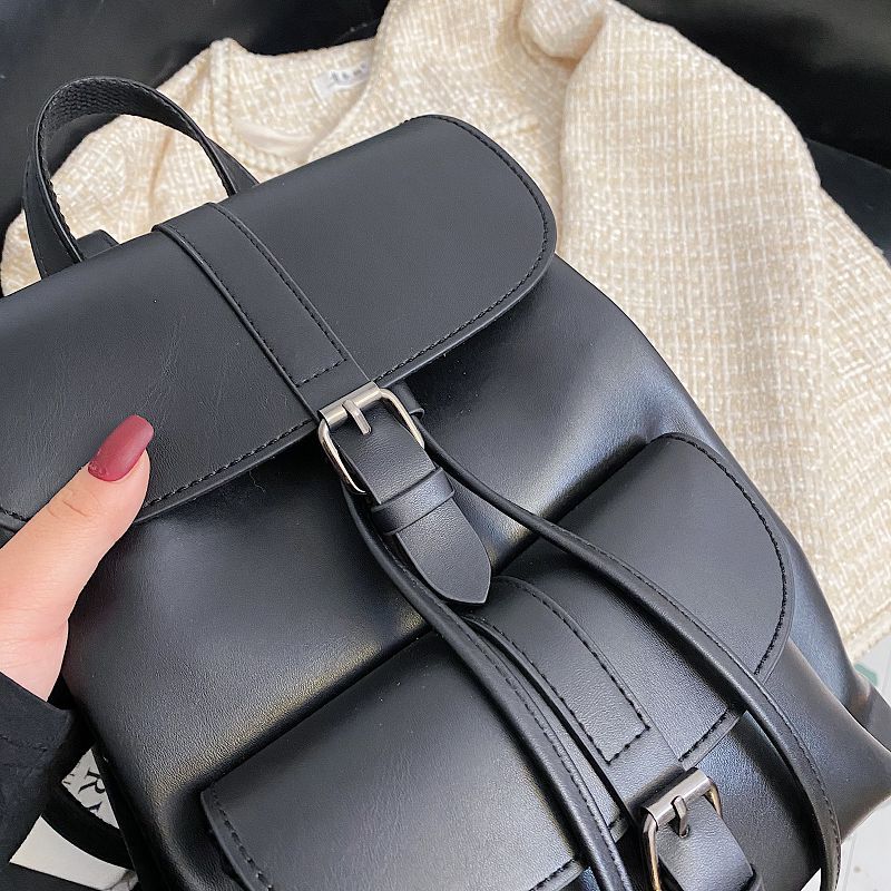 Realaiot Drawstring Women Backpack female Shoulder Bag Trendy School Bag Teenage Girls High Quality PU Leather Fashion Rucksack bagpack