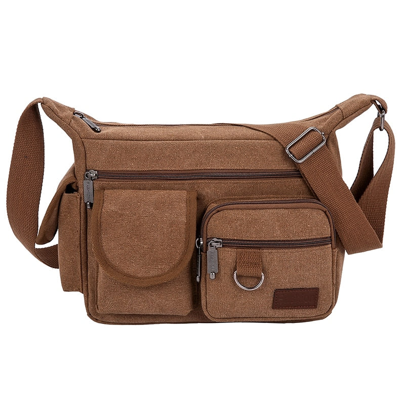 Cyflymder New Fashion  Canvas Men Shoulder bag Messenger bag Men Crossbody Bag Vintage male Leisure Sling bag Casual Boy