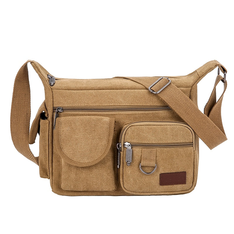 Cyflymder New Fashion  Canvas Men Shoulder bag Messenger bag Men Crossbody Bag Vintage male Leisure Sling bag Casual Boy