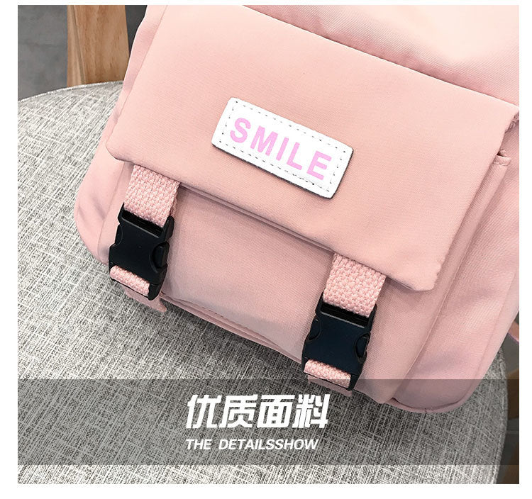 Realaiot Backpack New Trend Women Backpack Wild Fashion Shoulder Bag Small Canvas Teen Girl School bag Mochilas Female