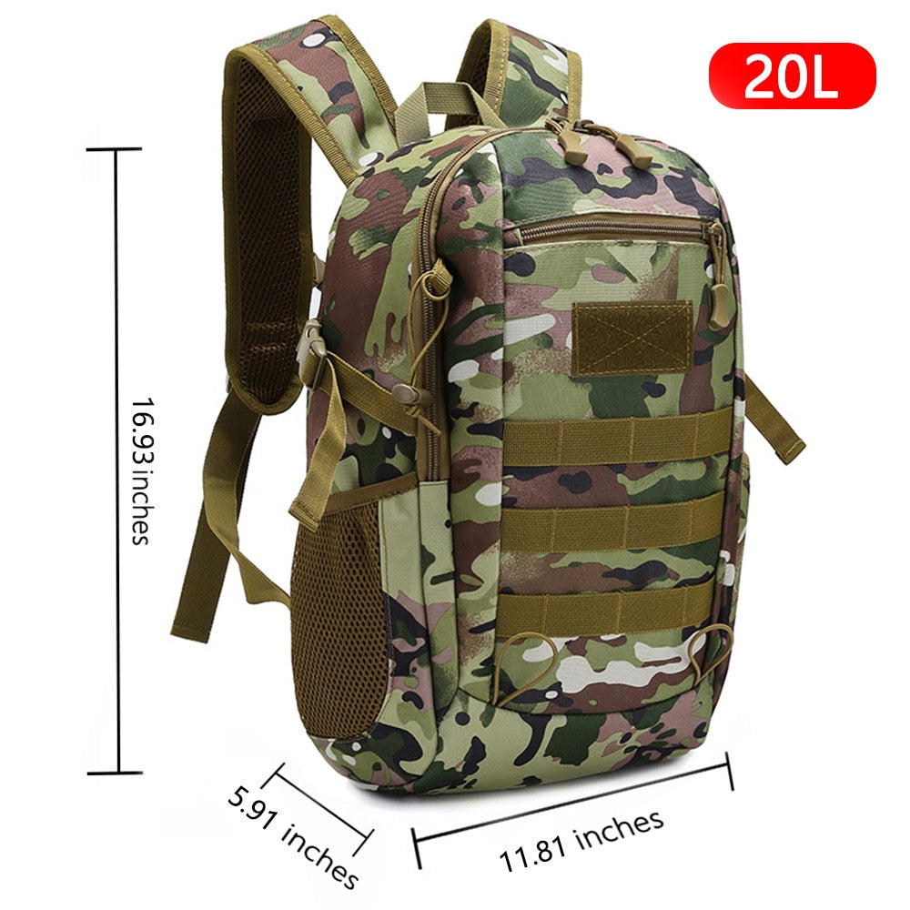 Cyflymder Outdoor Tactical Backpack Military Rucksacks Men 15L 20L Waterproof Sport Travel Backpacks Camping Mochila Fishing Hunting Bags