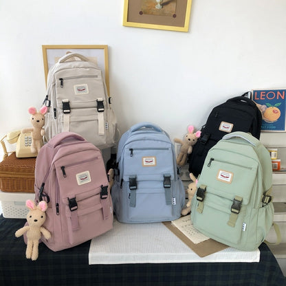 Cyflymder New Waterproof Nylon Women Backpack Korean Japanese Fashion Female Students Schoolbag Multilayer Simple Sense Travel bag