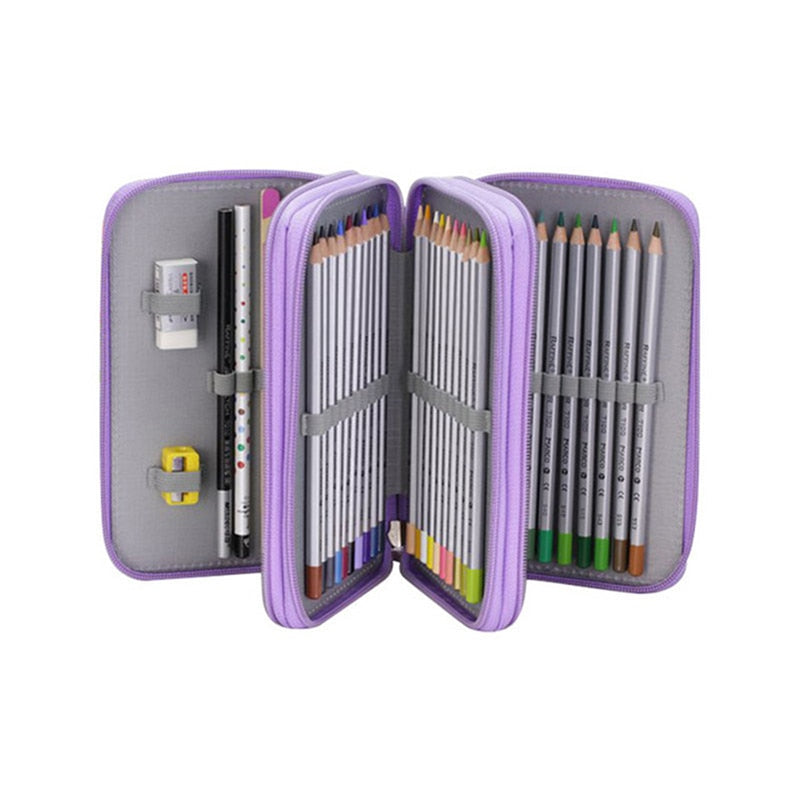 Cyflymder Office School Pencil Case Big 36/48/72 Slots Penal for Girls Boys Pen Box Large Storage Cartridge Bag Stationery Kit Pencilcase