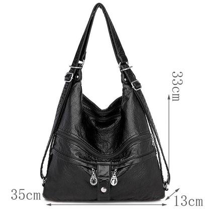 Cyflymder Large Women Shoulder Bag Pu Leather Crossbody Bag Soft Leather Messenger Bag 3 Color Handbag Totes Designer Pocket Bag