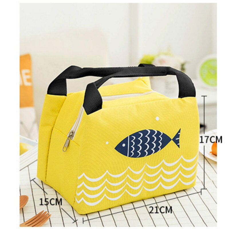 Cyflymder Portable Lunch Bag New Thermal Insulated Lunch Box Tote Cooler Handbag Bento Pouch Dinner Container School Food Storage Bags