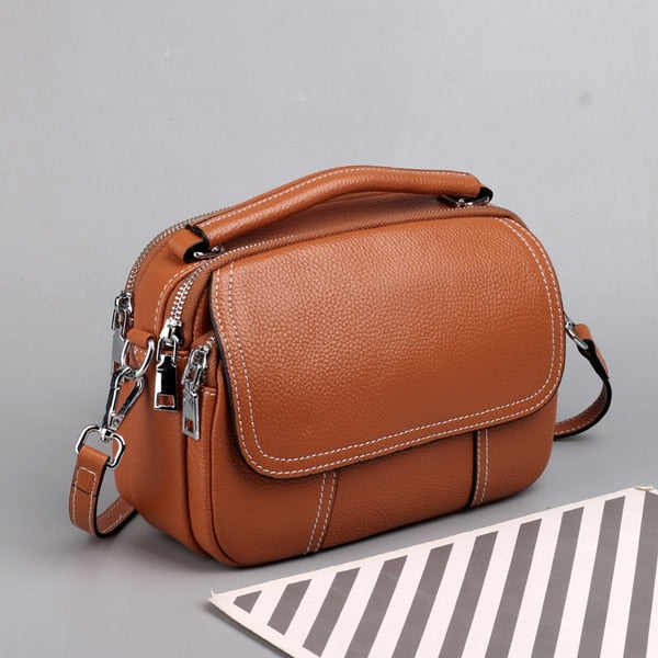 Cyflymder Luxury Designer Handbag Genuine Leather Crossbody Bags High Quality Leather Casual Totes Women Bags Shoulder Cross Body Bag