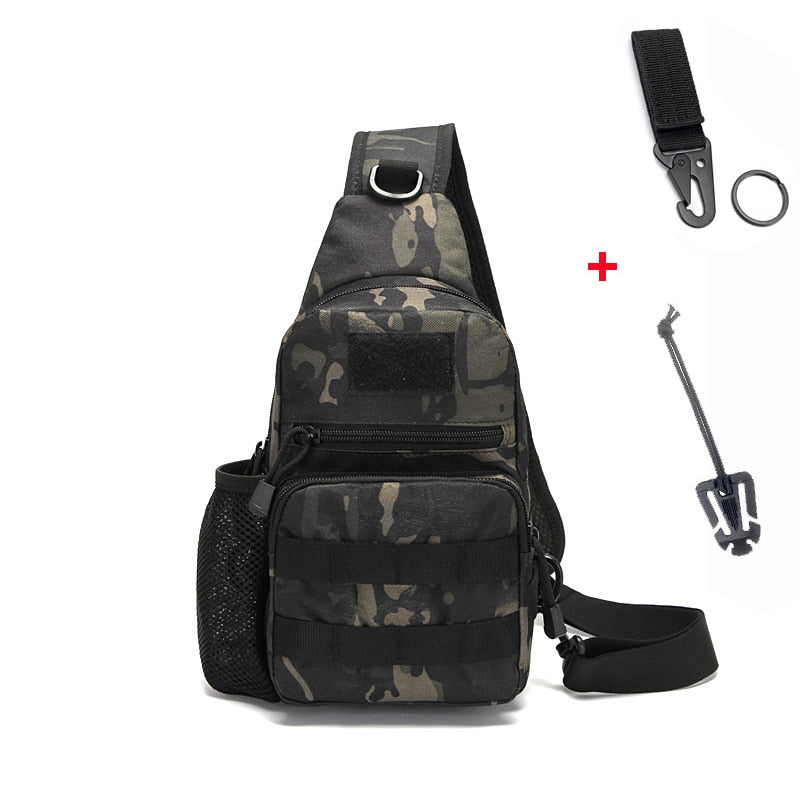 Realaiot Hiking Trekking Backpack Sports Climbing Shoulder Bags Tactical Camping Hunting Fishing Outdoor Military Camouflage Chest Bag