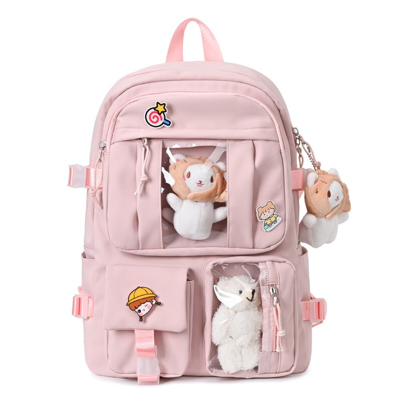 Cyflymder New Fashion Cute Women Backpack White Waterproof Nylon Female Schoolbag College Lady Laptop Backpacks Kawaii Book Bags for Girl